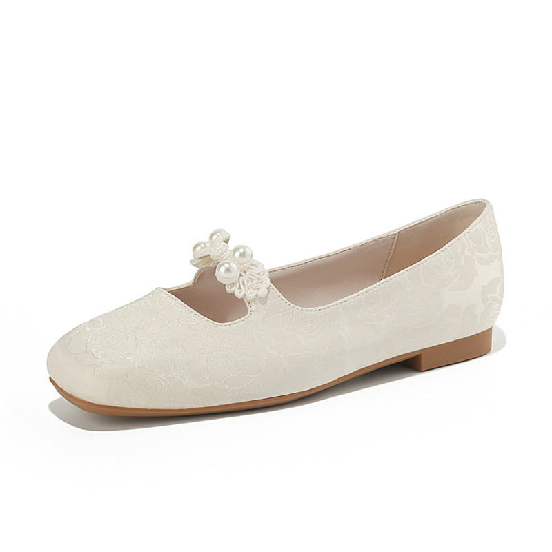 卓诗尼国风新中式鞋子女2024新款女鞋凉鞋奶奶鞋平底玛丽珍鞋单鞋