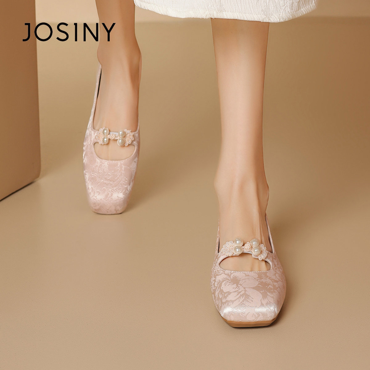 卓诗尼国风新中式鞋子女2024新款女鞋凉鞋奶奶鞋平底玛丽珍鞋单鞋