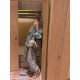 Yukiss leopard print drapey wide-leg 9-point bloomers for women ພາກຮຽນ spring style Korean loose and flesh-covering slimming breathable pants