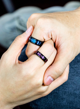 情侣戒指一对简约情人节礼品创意