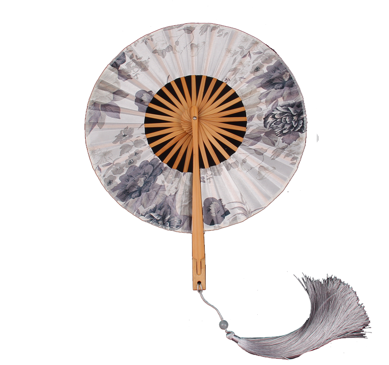 古典日式 360度旋转团扇圆形竹工艺扇便携随身风车扇和风扇子折扇,淘宝优惠券,粉丝福利购,淘宝优惠卷