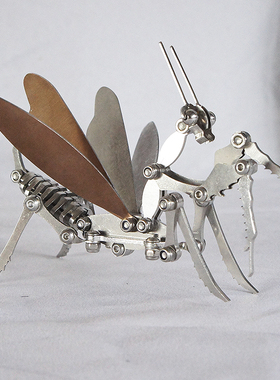 手工制作手脚可折叠金属工艺品螳螂模型家居饰品摆件SMG螳螂模型