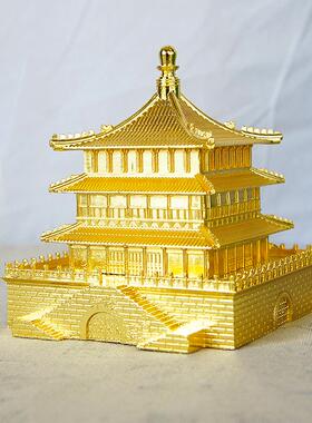 首单直降中式合金西安钟楼建筑模型手工金属地标旅游纪念礼品摆件