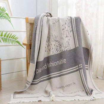 ຜ້າຝ້າຍບໍລິສຸດສີ່ຊັ້ນ gauze ຜ້າຫົ່ມ towel quilt ຜູ້ໃຫຍ່ເຄື່ອງປັບອາກາດ blanket soft students lunch break blanket sofa towel Nordic style