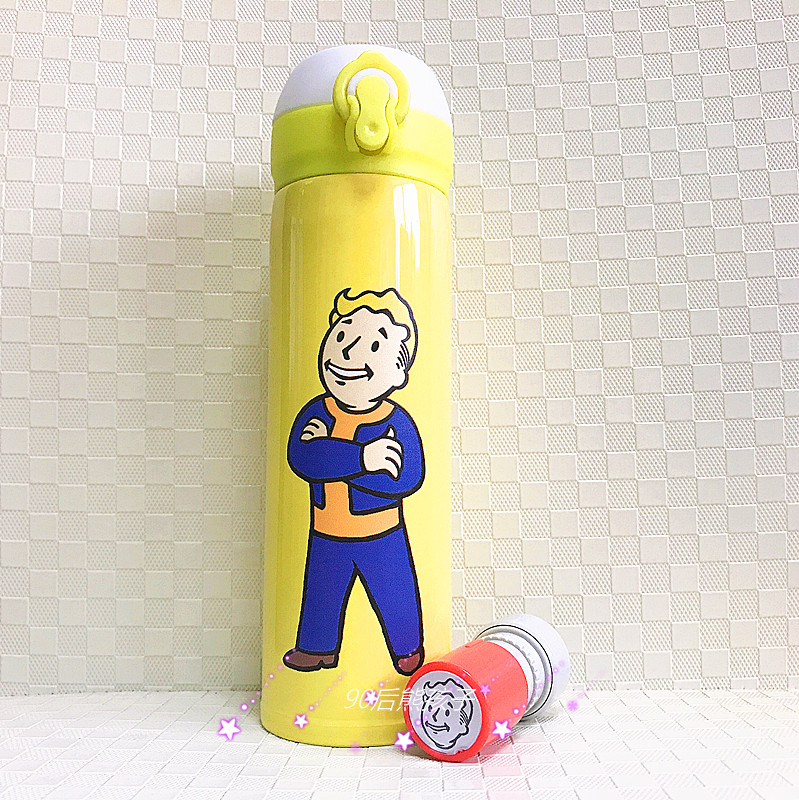 避难所小bb小子4Fallout4辐射水杯子弹盖杯保温杯随手杯办公杯子 - 图2