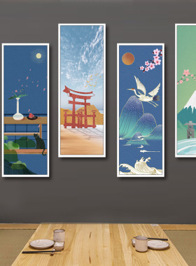 日式风浮世绘客厅玄关装饰画