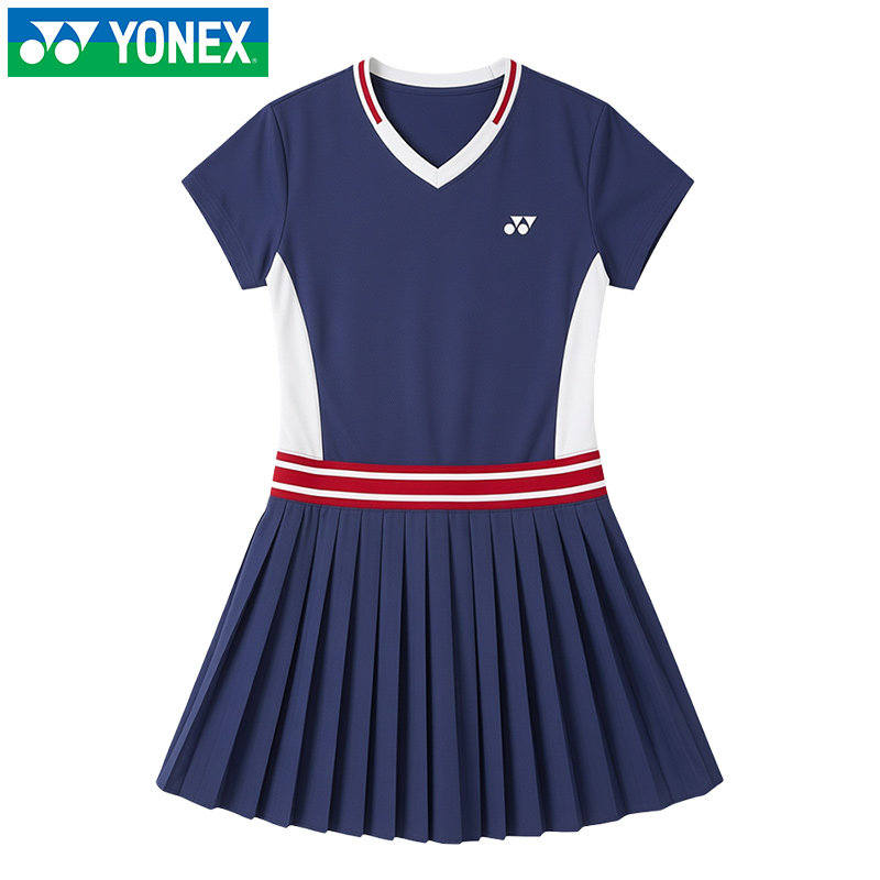 2026新YONEX尤尼克斯羽毛球服女连衣裙yy防走光夏季运动裙子套装,淘宝优惠券,粉丝福利购,淘宝优惠卷