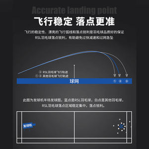官网正品亚狮龙羽毛球训练比赛用12只装耐打型经济RSL3/4/5/6/7号