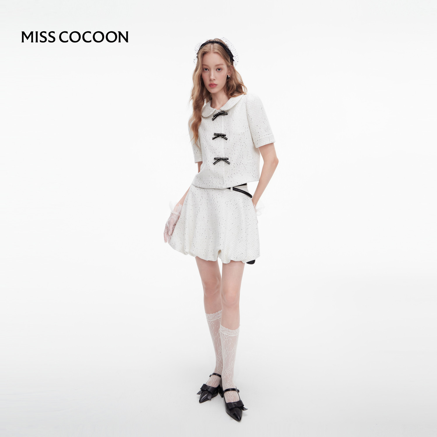 钟雅婷同款COCOON可可尼减龄半裙套装女2025秋季新款小香风短外套,淘宝优惠券,粉丝福利购,淘宝优惠卷