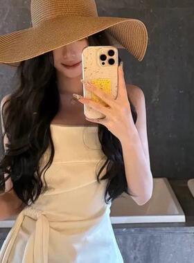 法式赫本风编织大帽檐草帽女夏季海边度假沙滩遮阳防晒百搭太阳帽
