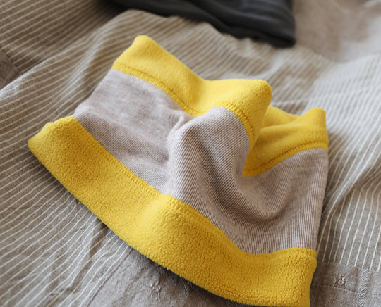 Practical double-sided wearable scarf embroidered little monster stretch polar fleece neck warm scarf baby middle and older children