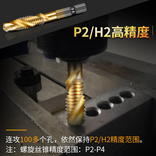 机用丝锥螺旋复合钻攻一体丝攻钻头攻牙钻孔攻丝套装M3M4M5M6M8 - 图0