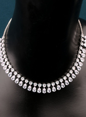 新款新娘锆石项链锁骨链