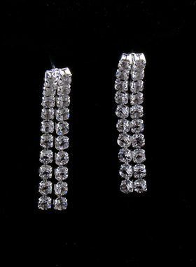 满钻多排水钻耳环项链套装日常