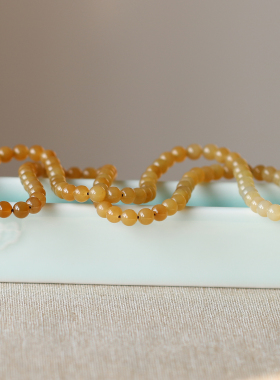 天然和田玉糖玉108佛珠手串