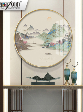 新中式玄关山水装饰画
