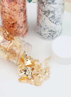 漆画金箔纸绘画仿金箔碎铜铝箔美甲手工饰品DIY金色纸贴金碎金箔