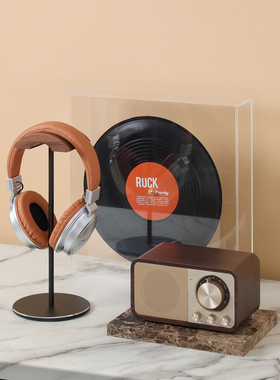 现代轻奢耳机音箱组合摆件样板间音乐主题套装陈设书房桌面装饰品