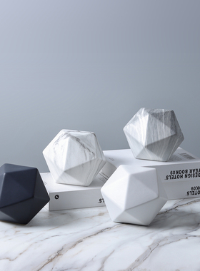 几何样板房摆件陶瓷简约软装饰品