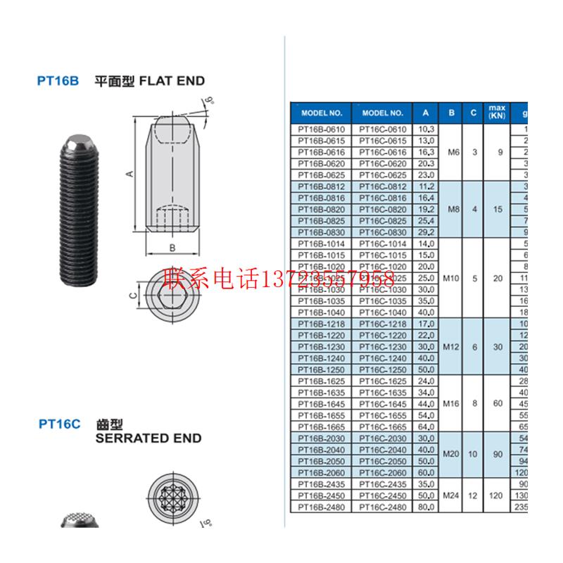 【议价】现货国标PT16B-0620动向钢珠螺杆平面支撑头M6大【全新】-图3