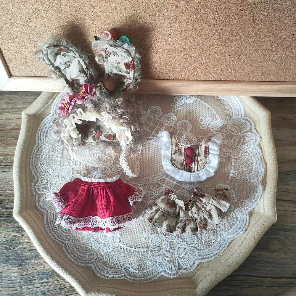 10cm可爱棉花娃娃衣服兔耳朵复古娃衣套装无属性手作玩偶着替,淘宝优惠券,粉丝福利购,淘宝优惠卷