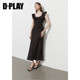 DPLAY small flying sleeve floral long dress