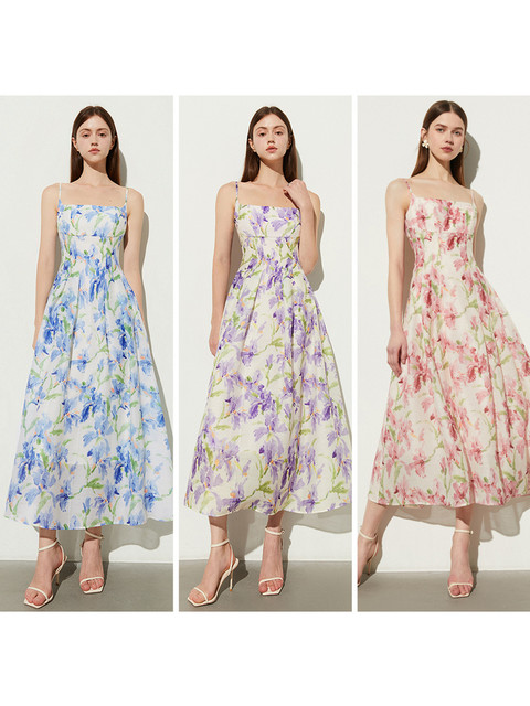 DPLAY holiday style design suspender dress