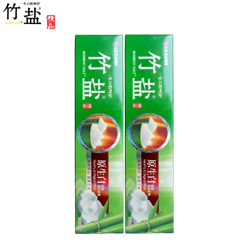 正品LG竹盐原生白牙膏145g 健康美白不伤牙精华修复牙龈口腔异味 - 图0