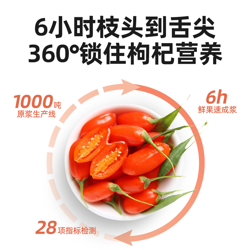 杞里香食品旗舰店杞杞里香枸杞原浆正宗宁夏鲜枸杞汁中宁鲜果原浆苟杞原液210ml2