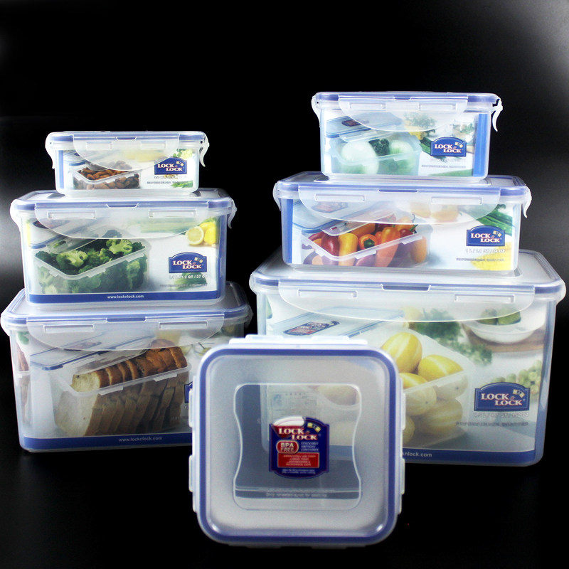 乐扣乐扣保鲜盒冰箱长方形塑料盒成人便携水果防氧化食品级收纳盒_虎窝淘