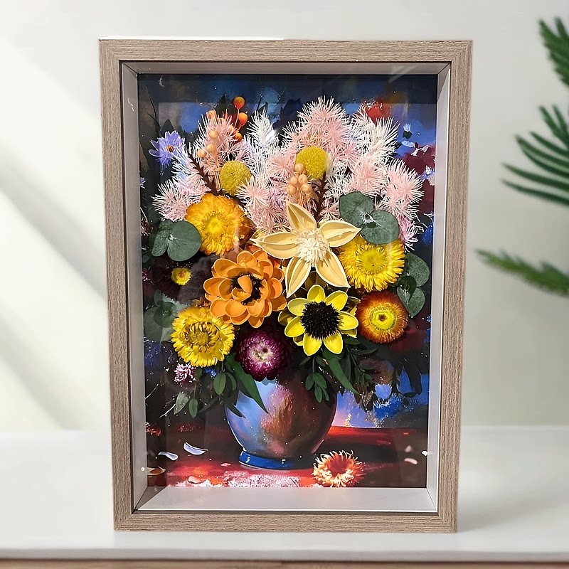 永生花相框成品手工创意摆件客厅春节马年发财装饰画送女友长辈