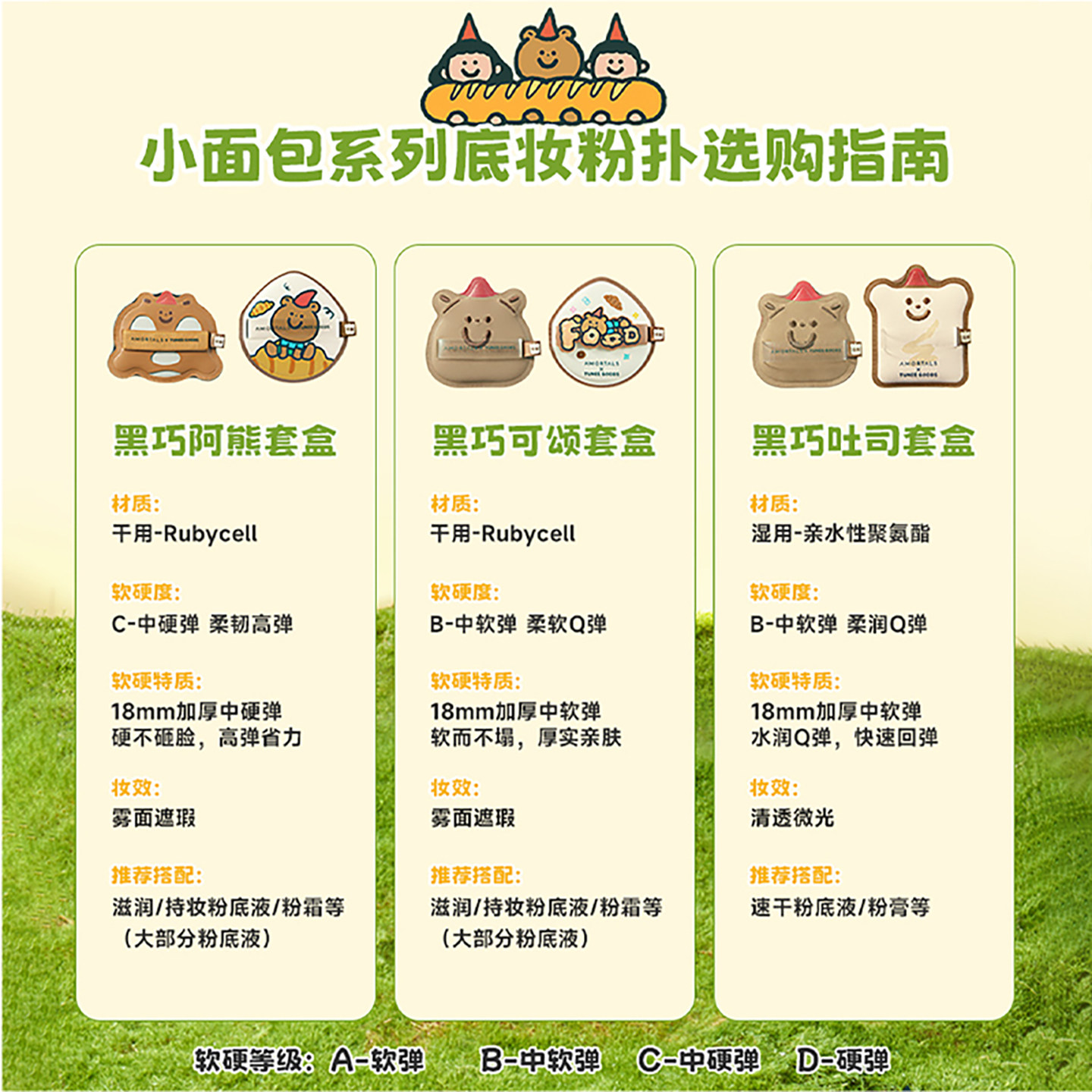 尔木萄粉扑面包联名2.0系列100分气垫棉花糖不易吃粉底液干湿用 - 图0