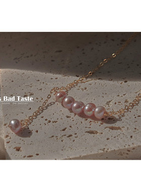 福利换购带证书淡粉紫淡水珍珠气质百搭项链（一单换购一条）