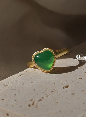 奥小姐的坏品味复古心型开口戒指