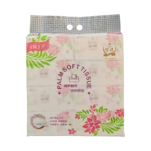信达抽纸层立体压花家用大包可湿水面巾纸餐巾纸卫生纸480张80包 - 图0
