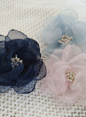 手工半成品DIY配件雪纱花朵