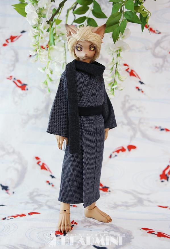 娃岛Dearmine 4分 bjd娃衣 DLboy 40cm Yukata herringbone - 图1