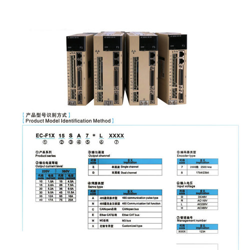 邦特尔伺服EC-F1X30SN8*L/EC-F5CH085S-M2XN*K850W220V全功能17位 - 图0