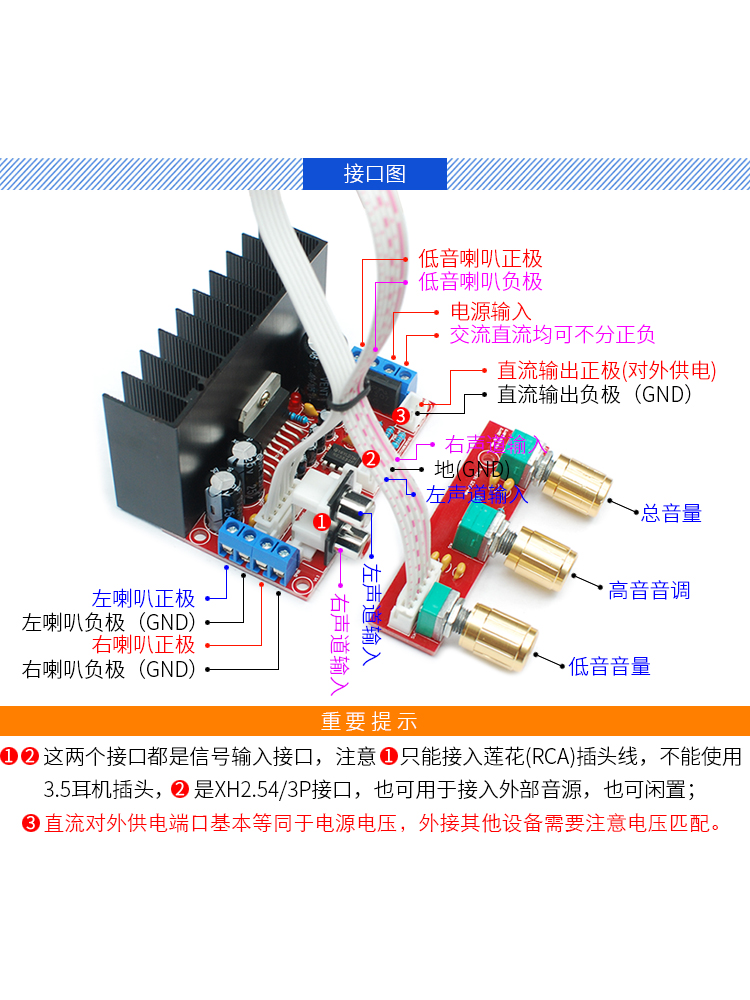 单电源TDA7377电脑重低音2.1声道低音炮音箱3通道音响功放板散件-图1