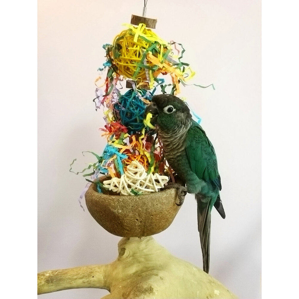 宠物鸟鹦鹉啃咬磨嘴解闷益智破坏类玩具缤纷撕纸大彩球牡丹玄凤,淘宝优惠券,粉丝福利购,淘宝优惠卷
