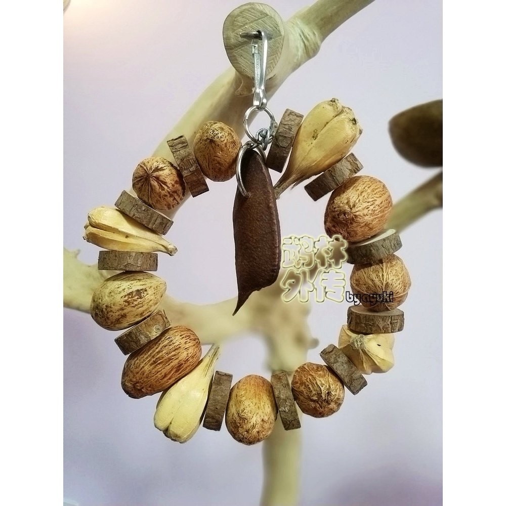 鹉林外传鹦鹉啃咬磨嘴玩具原木果串花环健康安全果子鹦鹉鸟用品,淘宝优惠券,粉丝福利购,淘宝优惠卷