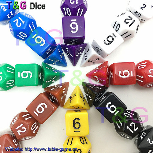 新款10粒升级套装骰子多面色子万智DND COC 跑团道具骰子品质之选 - 图1