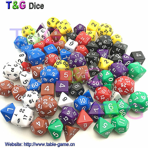 新款10粒升级套装骰子多面色子万智DND COC 跑团道具骰子品质之选 - 图2