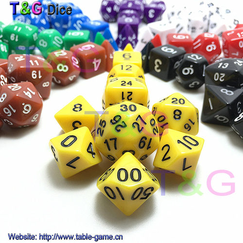 新款10粒升级套装骰子多面色子万智DND COC 跑团道具骰子品质之选 - 图0