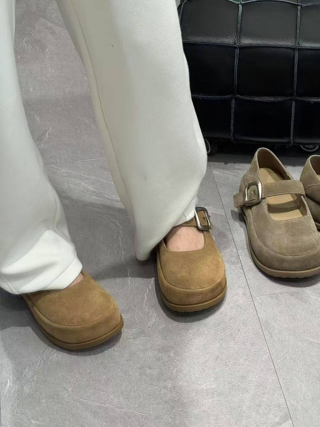 18年老店欧货2026春季新款时尚真皮一字带平底休闲百搭乐福女潮鞋,淘宝优惠券,粉丝福利购,淘宝优惠卷