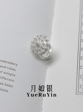 月如银足银999原创纯手工戒指