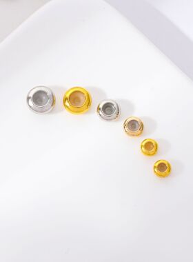 8mm扁圆定位珠 铜珠防滑扣手工DIY项链手链串珠饰品配件隔珠手串
