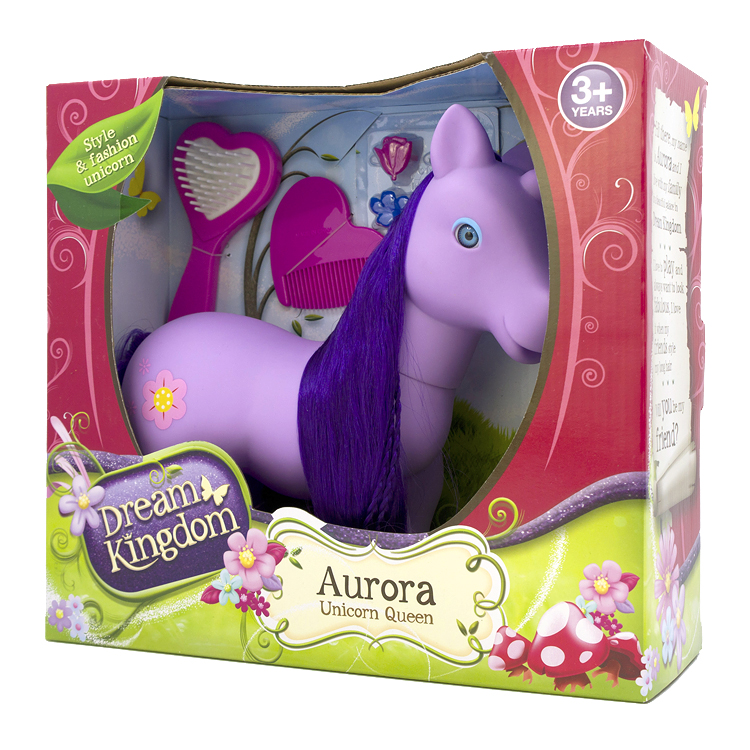 DREAM KINGDOM AURORA pony长发独角皇后仿真大马驹梳头装扮发饰 - 图1