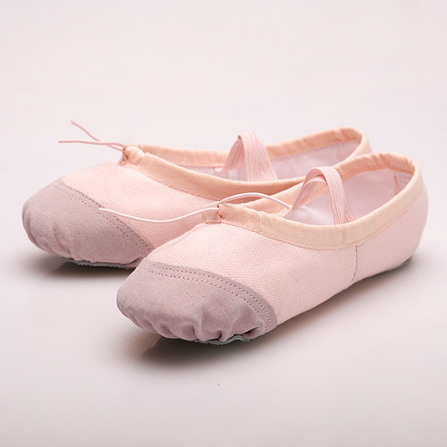 儿童舞蹈鞋女软底练功鞋民族跳舞成人女童中国形体芭蕾瑜伽猫爪鞋 - 图0