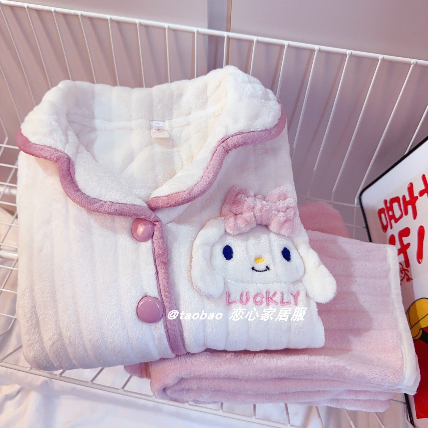 珊瑚绒儿童冬季睡衣加厚保暖可爱玉桂狗开衫长袖中大童家居服亲子,淘宝优惠券,粉丝福利购,淘宝优惠卷